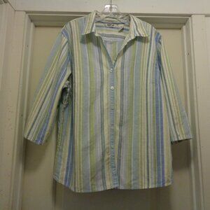 BEACH PARTY PREPPY RETRO BEACH BOYS CRAZY KAT COTTON BLOUSE X L